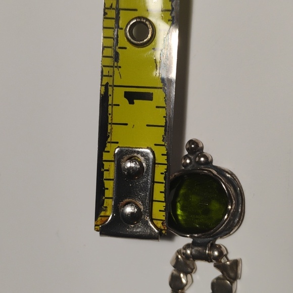 Silpada sterling silver green quartz diantree charm pendant on 16" .925 chain - Picture 3 of 9